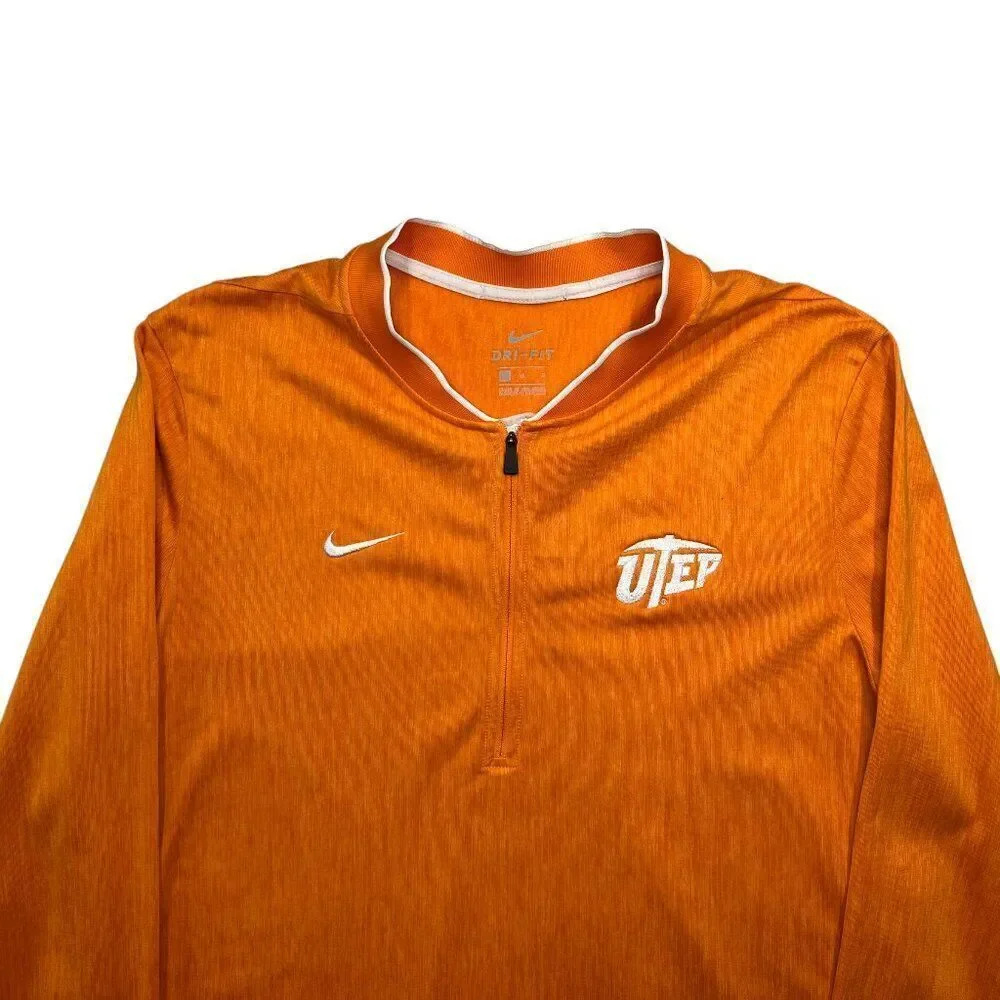 Nike Dri-Fit Men's Size Lage‎ UTEP Embroidered 1/2 Zip Performance Pullover